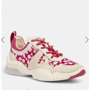 Coach Citysole Signature Mesh Running Sneakers Walking Outdoor Size 8.5B Pink